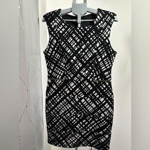 Enfocus Studio Women’s Black & White Dress Size 14